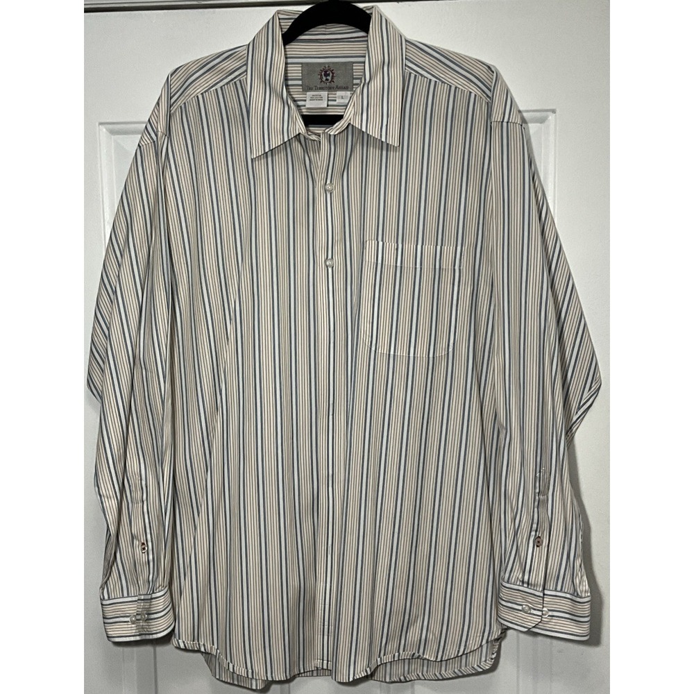 The Territory Ahead Long Sleeve Button Up Blue Yellow Striped Shirt Men's Large